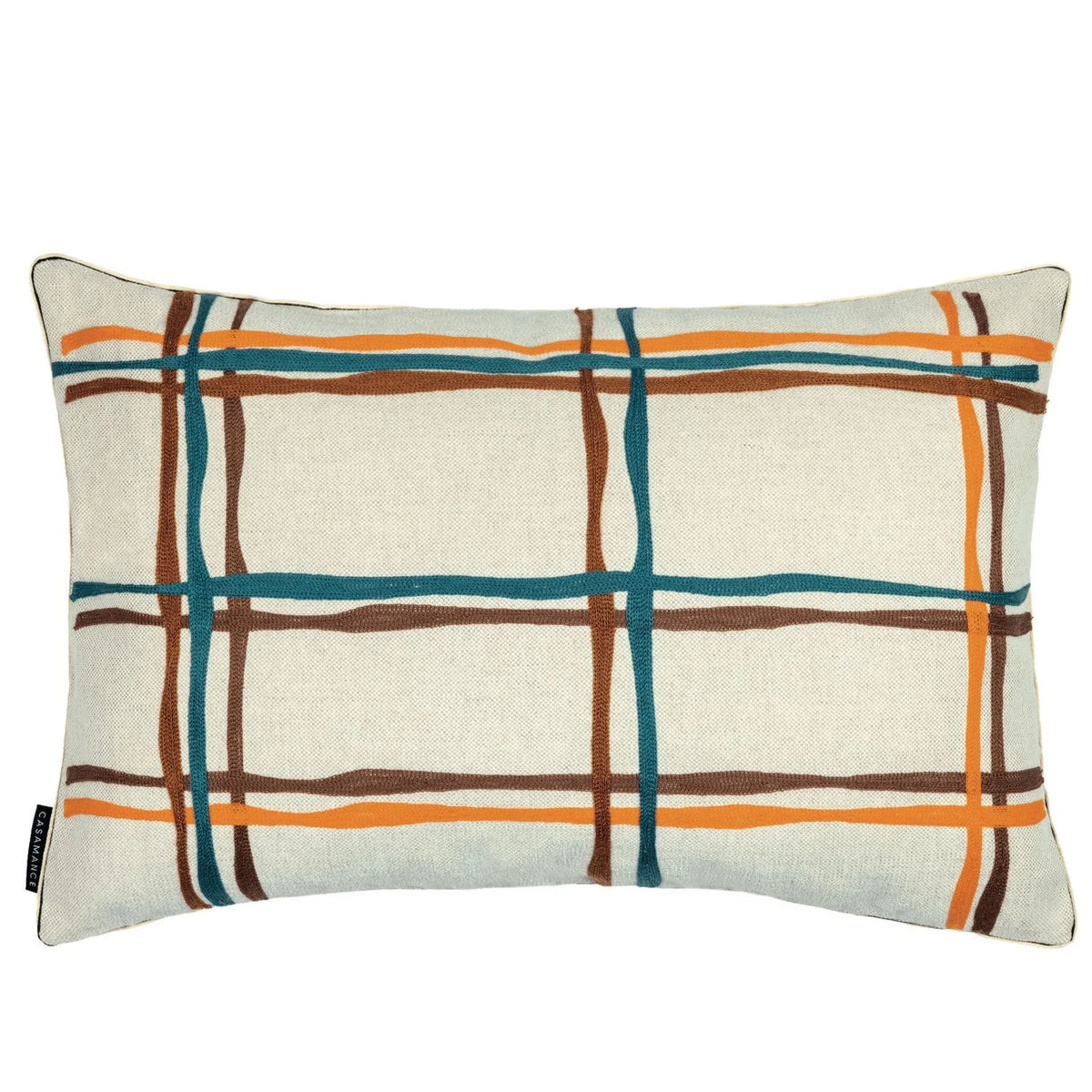 Casamance Oban cushion cover — Turquoise Orange