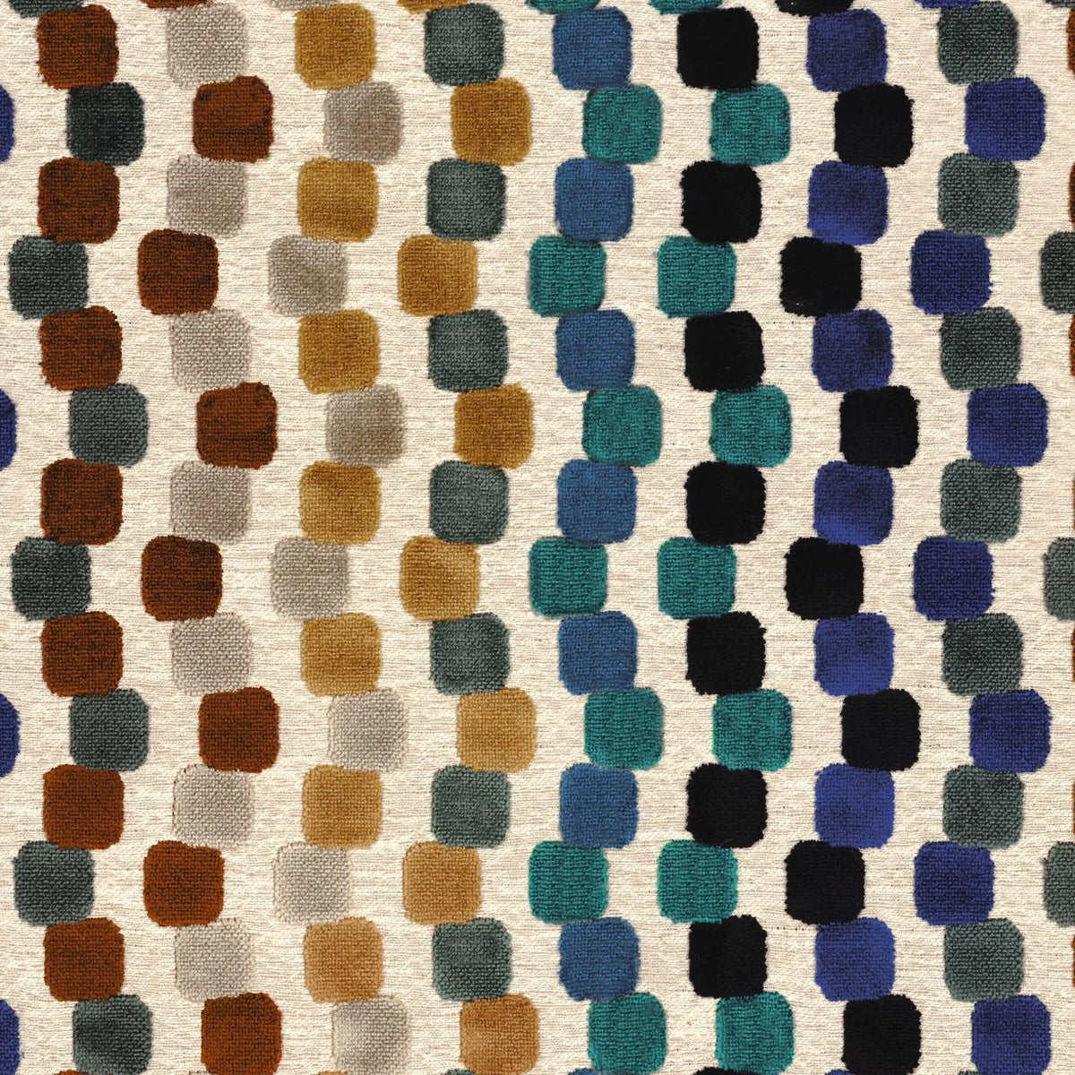 Casamance Orphisme fabric — Pétrole / Émeraude