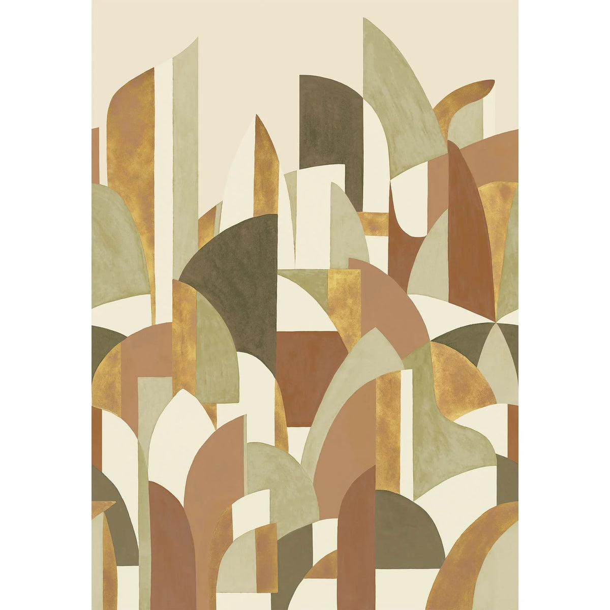 Casamance Pablo wallpanel — Vert Amande/Doré