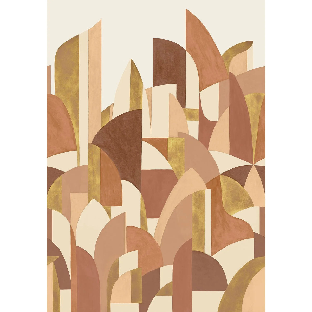 Casamance Pablo wallpanel — Terracotta/Doré