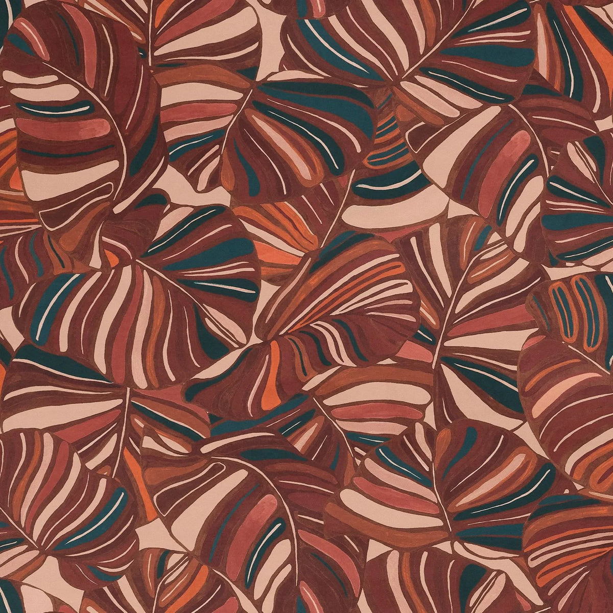 Casamance Pachira wallcovering — Pourpre