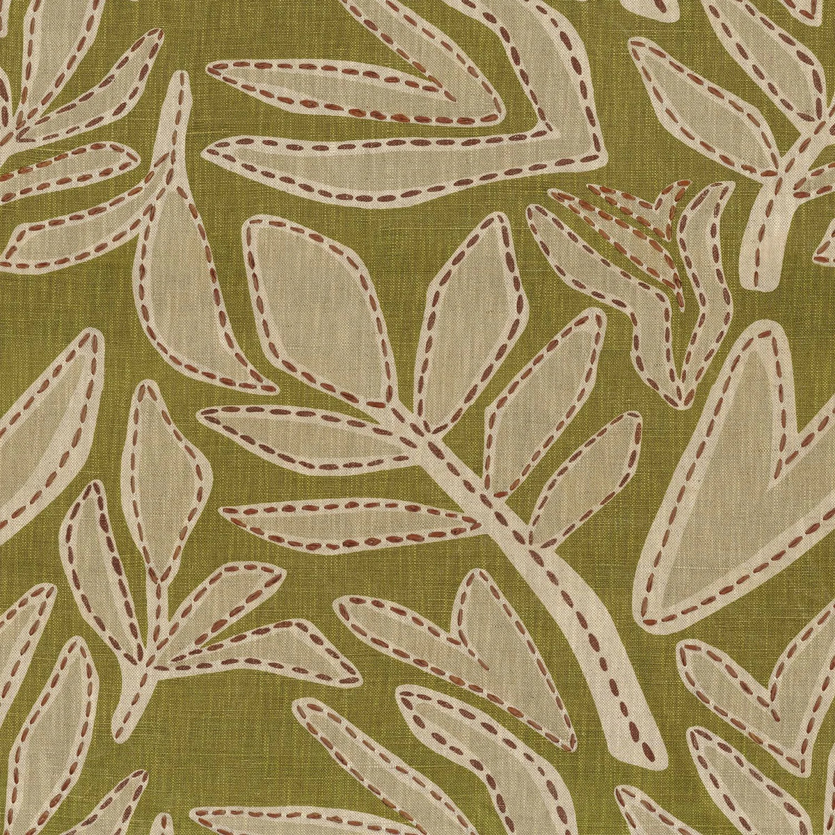 Casamance Padua fabric — Olive Vert De Gris