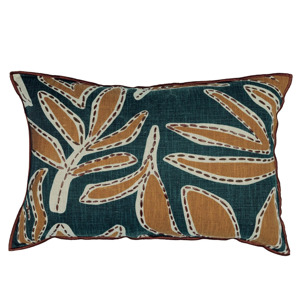 Casamance Padua cushion cover — Topaze Terre De Sienne