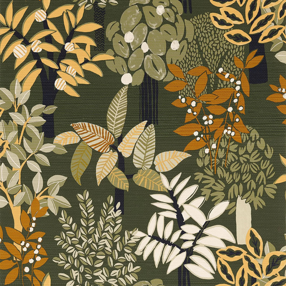 Casamance Peradeniya wallpaper — Kaki/Paille