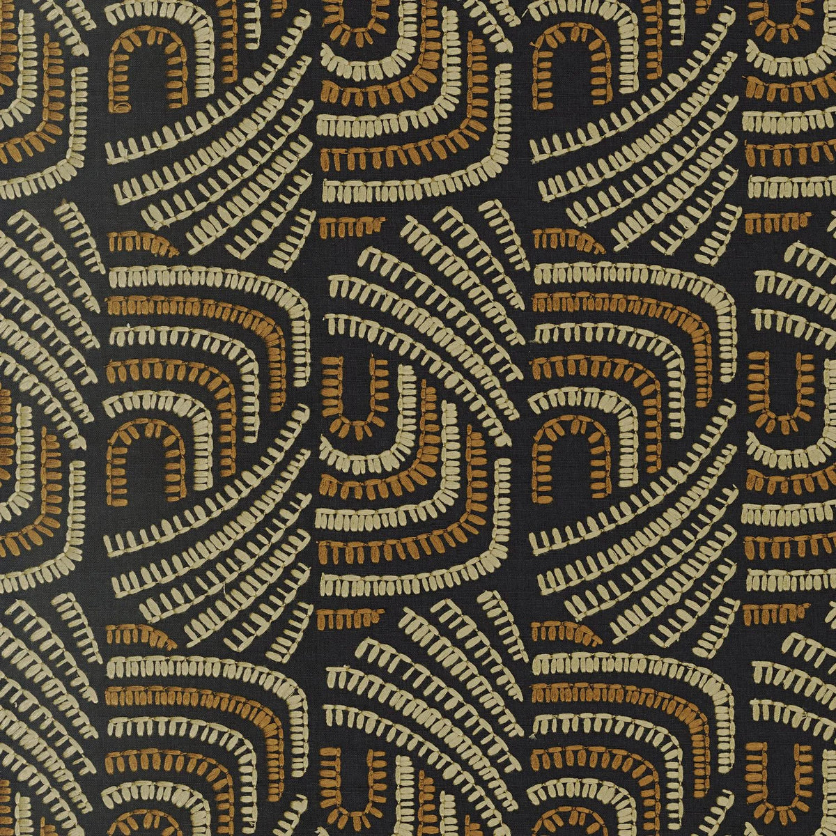Casamance Piquey wallcovering — Noir Mordoré
