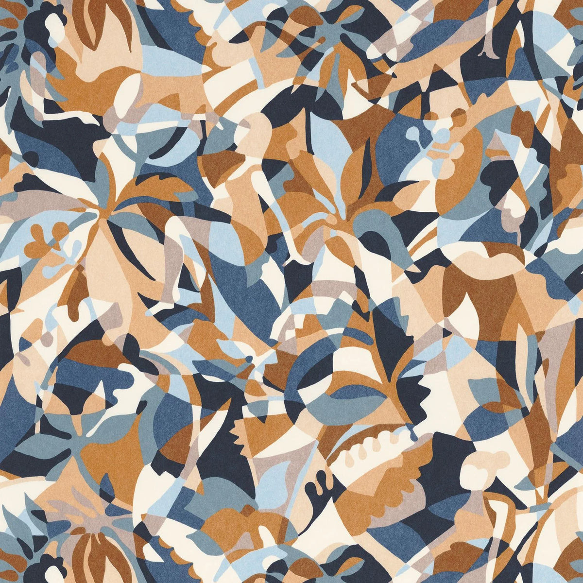 Casamance Plongeon wallpaper — Bleu Persan/Ambre