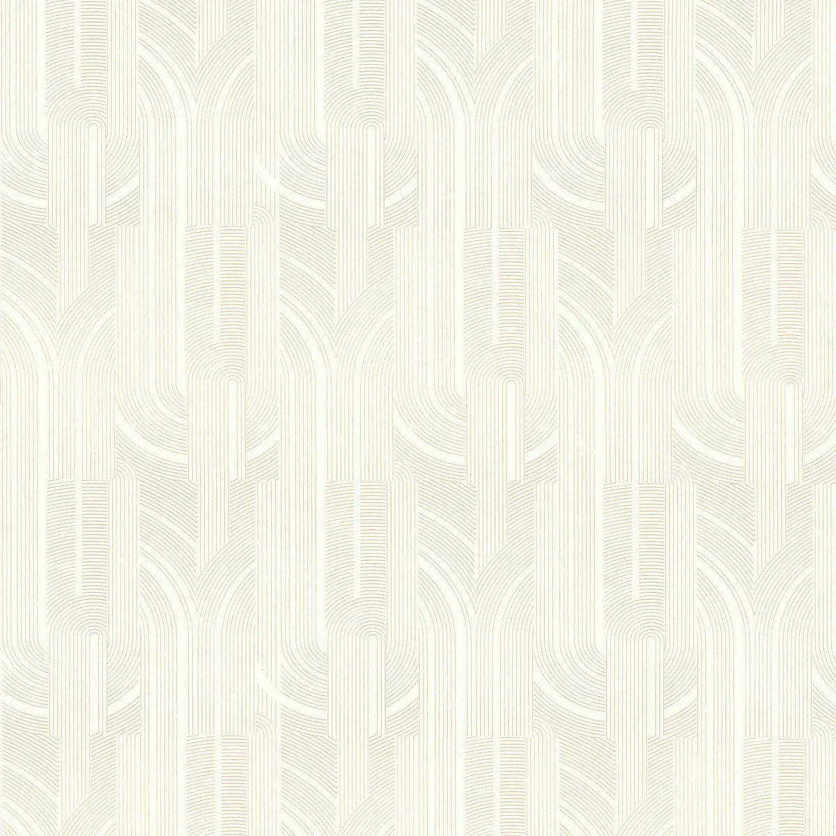 Casamance Porte Dorée wallpaper — Blanc/Doré