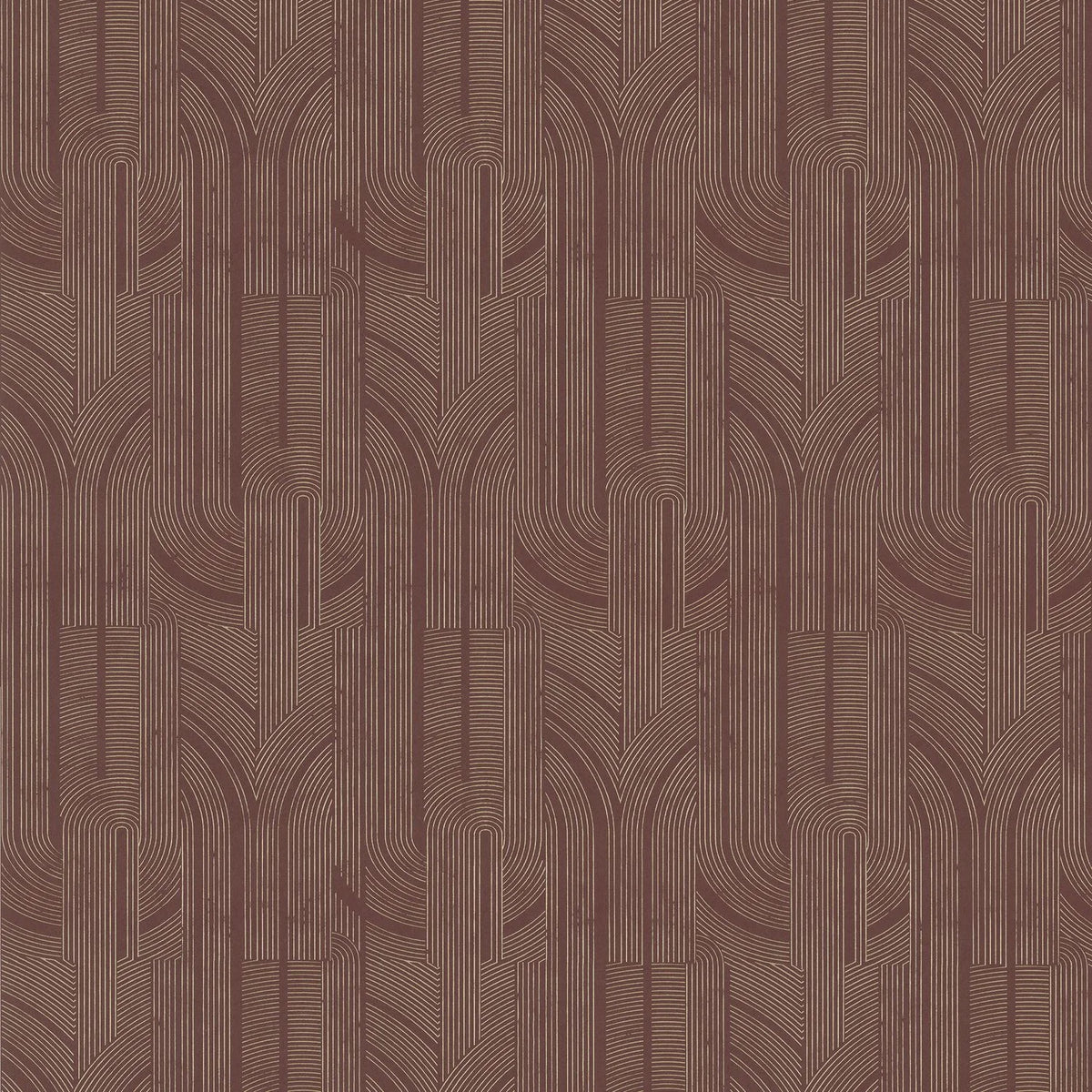 Casamance Porte Dorée wallpaper — Lie De Vin/Doré
