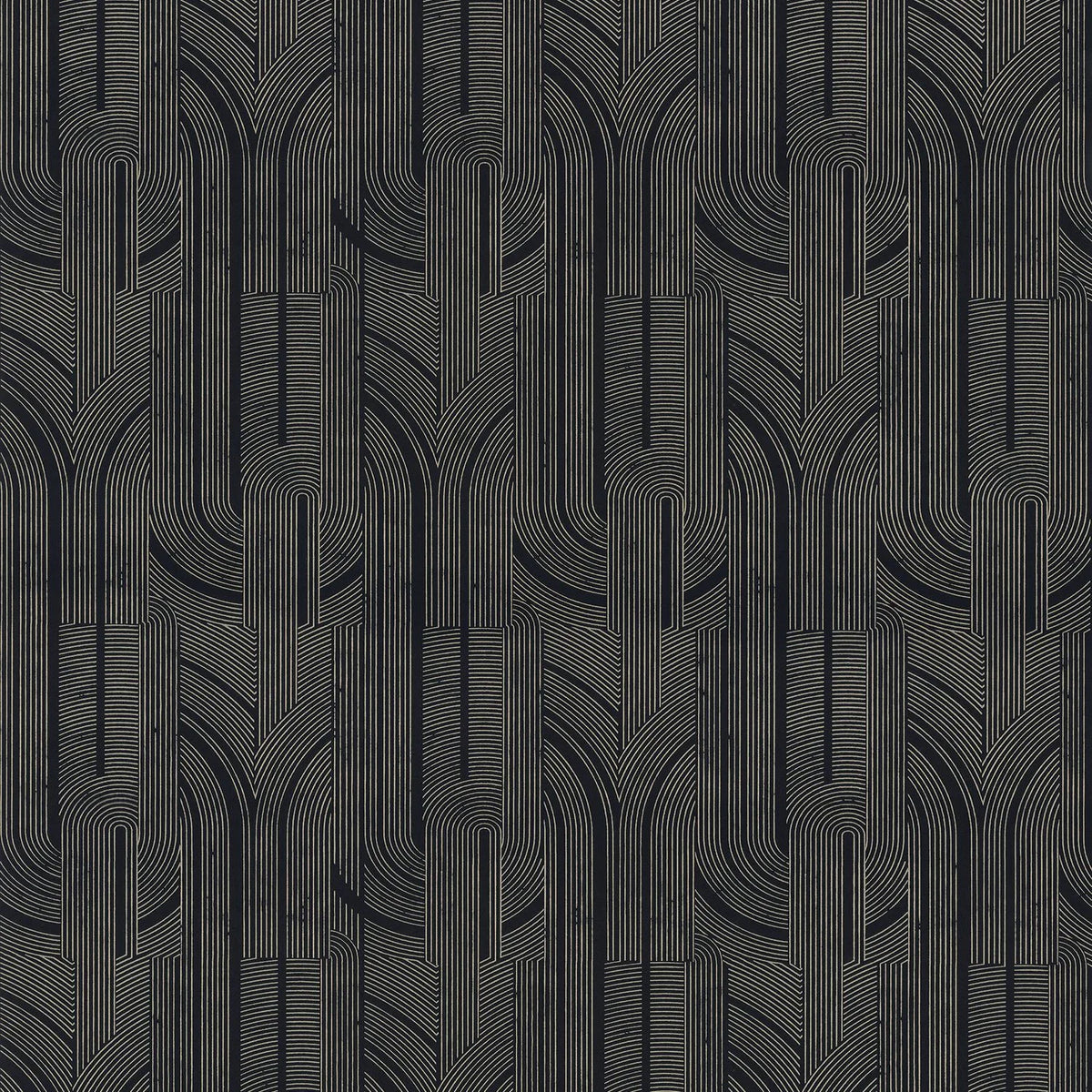 Casamance Porte Dorée wallpaper — Noir/Doré