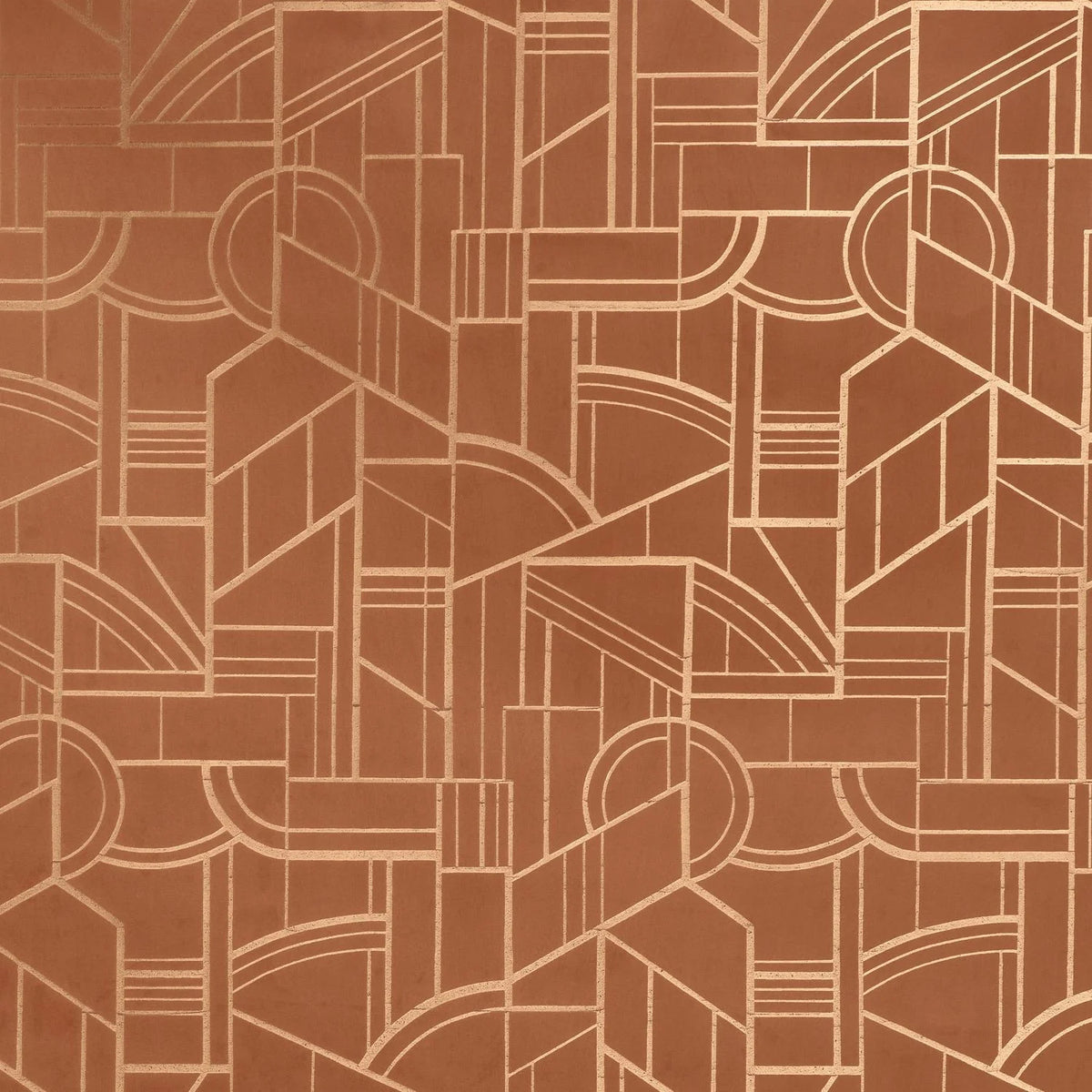 Casamance Reims wallcovering — Terre De Sienne