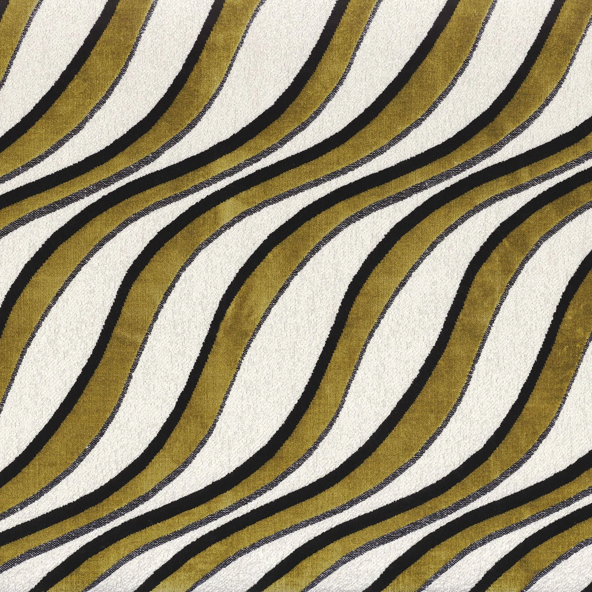 Casamance Moretta fabric — Noir Olive
