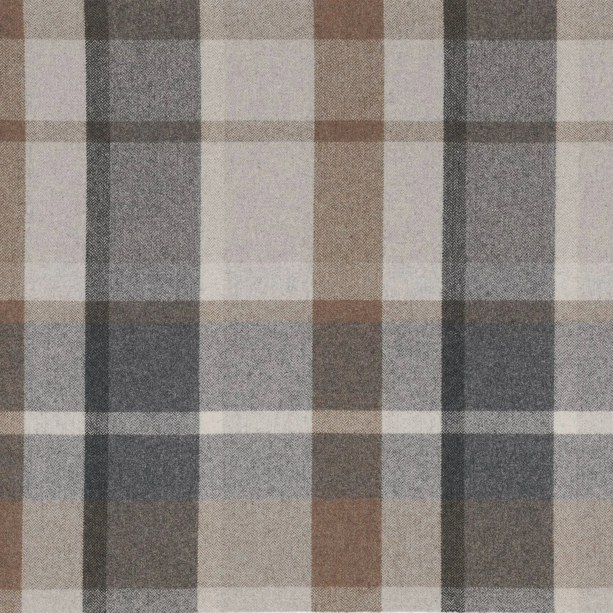 Casamance Vanoise fabric — Beige Gris Anthracite