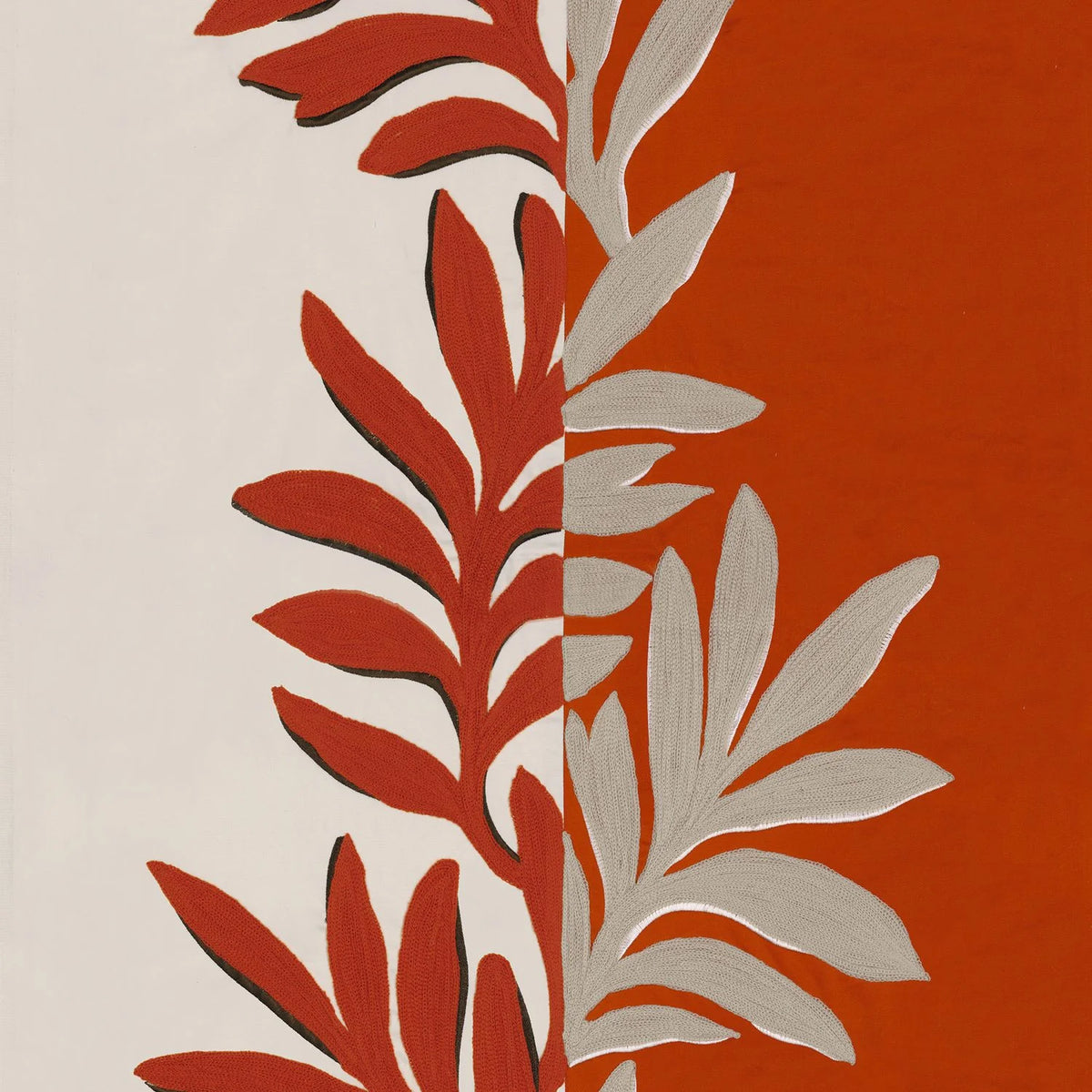 Casamance Sophora fabric — Beige / Orange