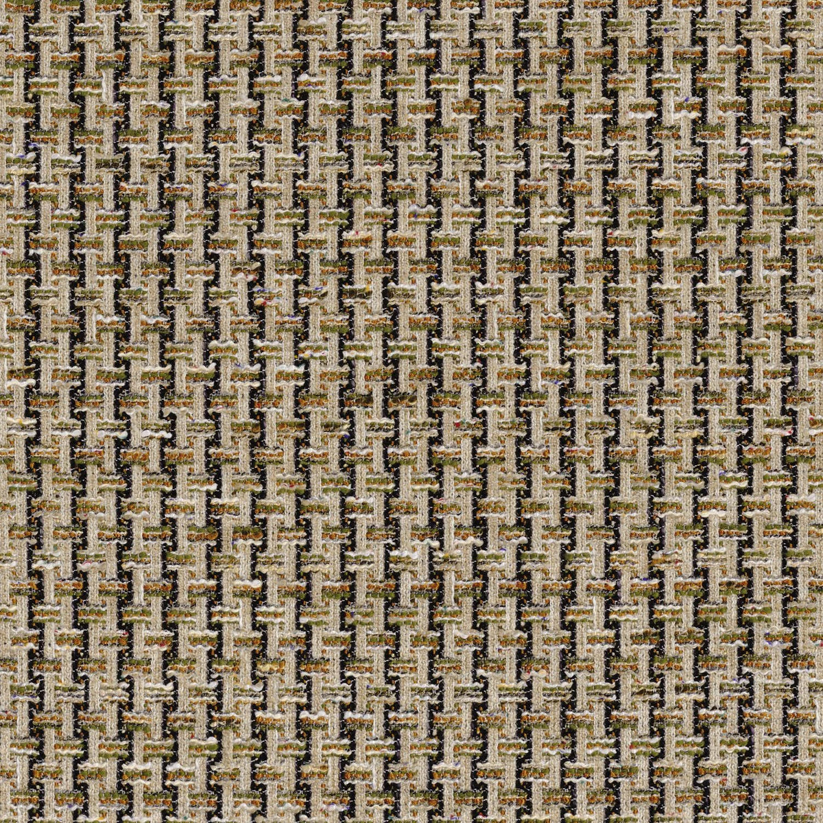 Casamance Effigie fabric — Multico Kaki / Ocre