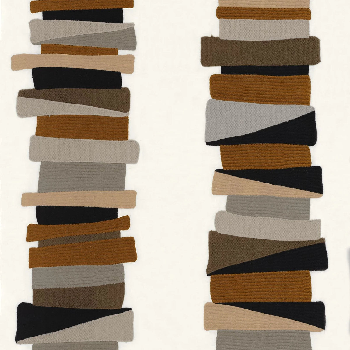 Casamance Valvidia fabric — Gris Cendre / Noir De Lune