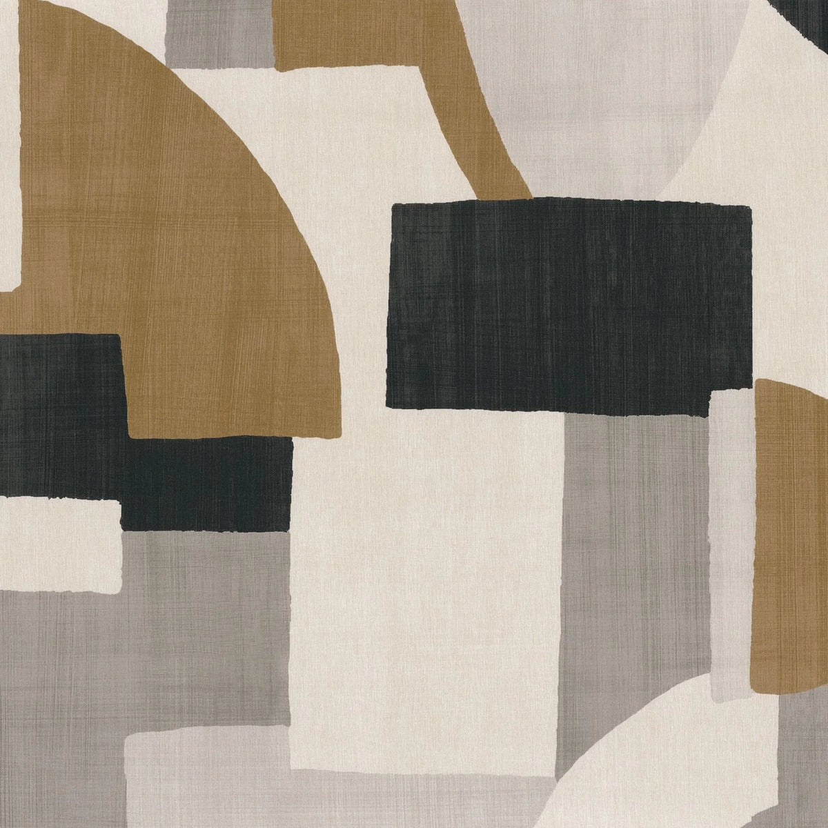 Casamance Trompe L'Oeil fabric — Gris Cendre / Mordore
