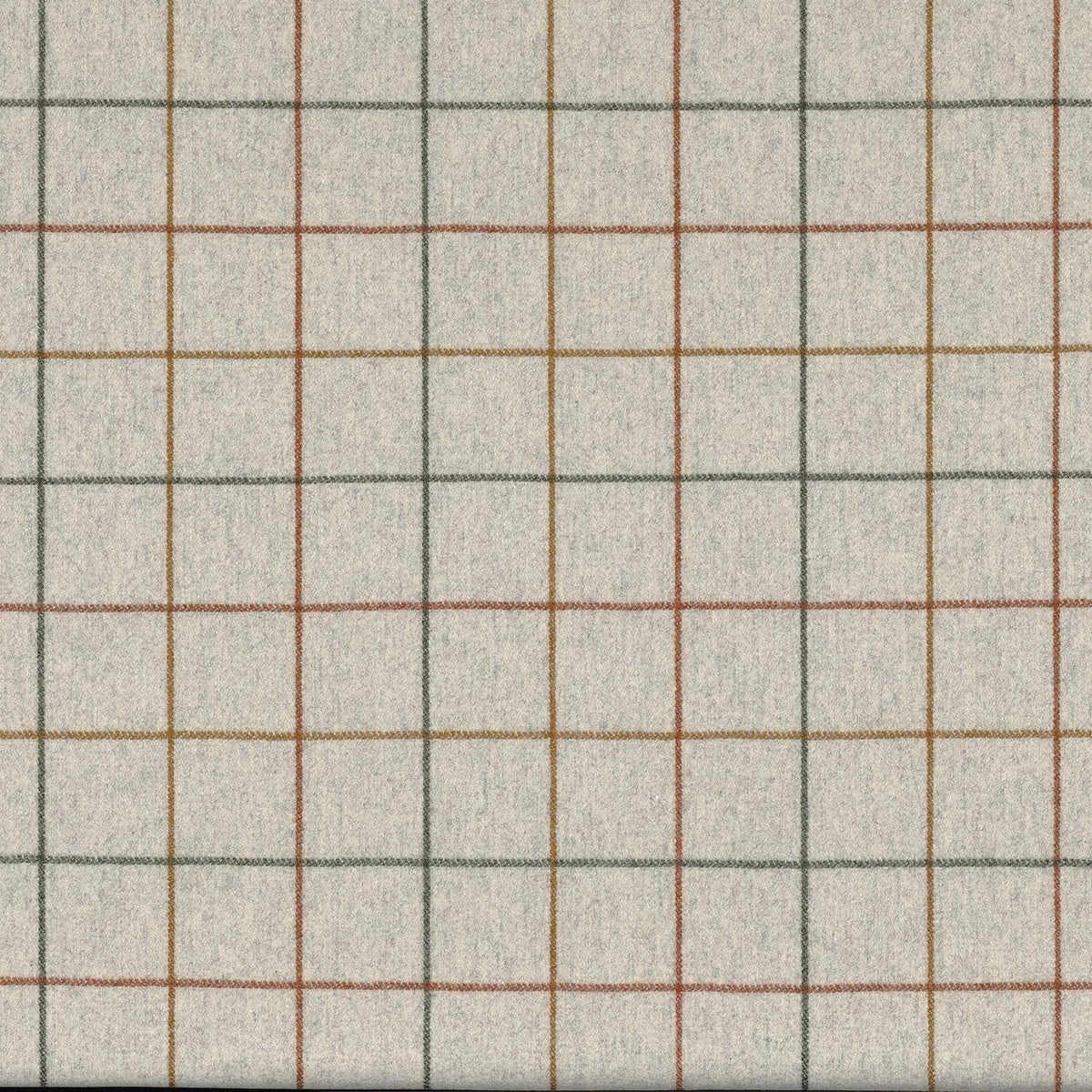 Casamance Arpege fabric — Vert Irlandais Orange Brule