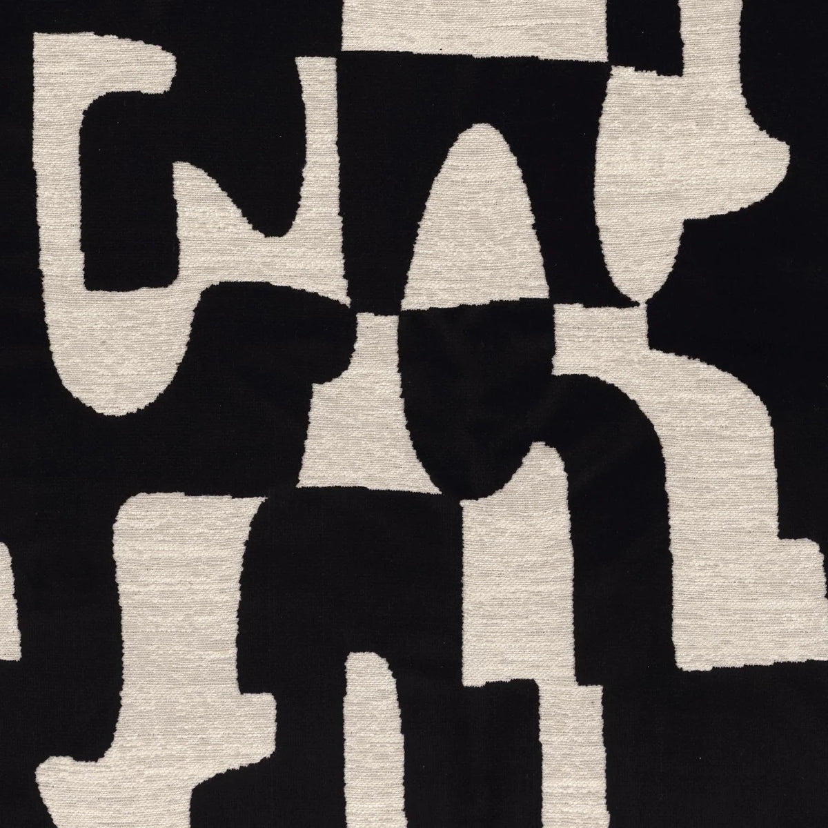Casamance Melodie fabric — Noir