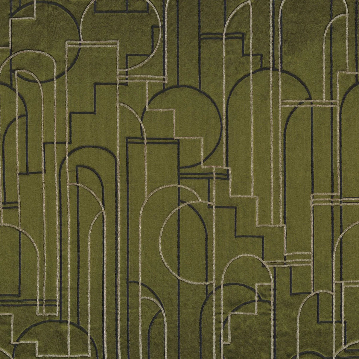 Casamance Bachaumont fabric — Olive