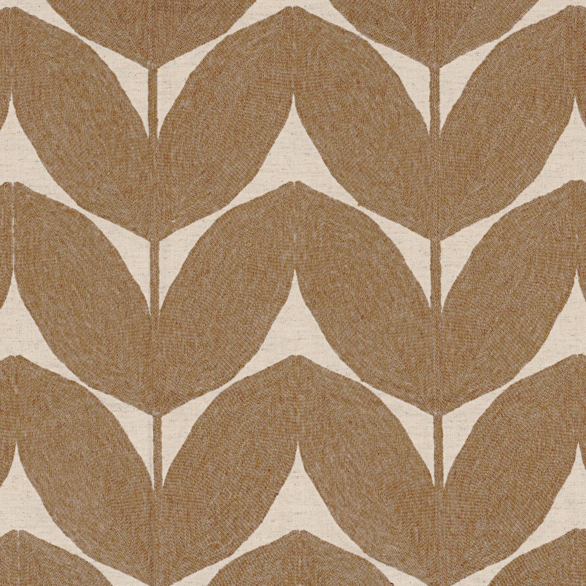 Casamance Herbes Folles fabric — Tabac