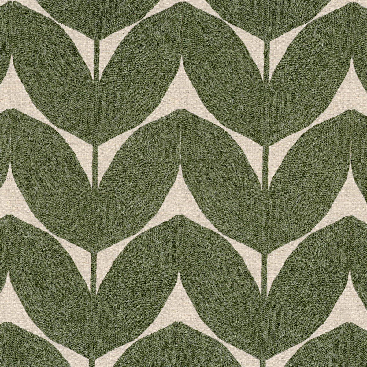 Casamance Herbes Folles fabric — Olive