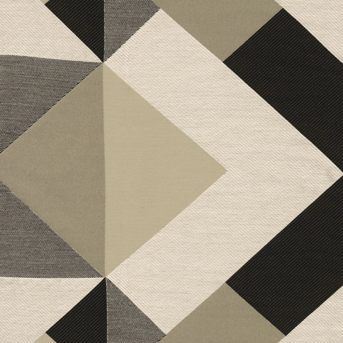 Casamance Trapeze fabric — Beige Taupe/Noir