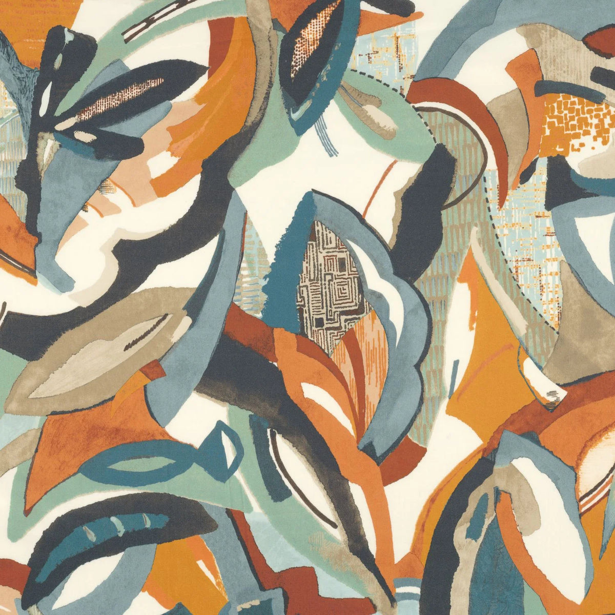 Casamance Tonka fabric — Terracotta Pierre Bleue