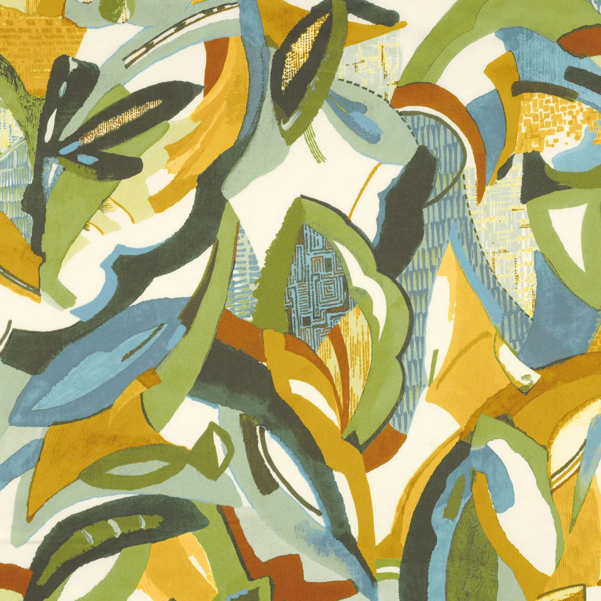 Casamance Tonka fabric — Olive Moutarde