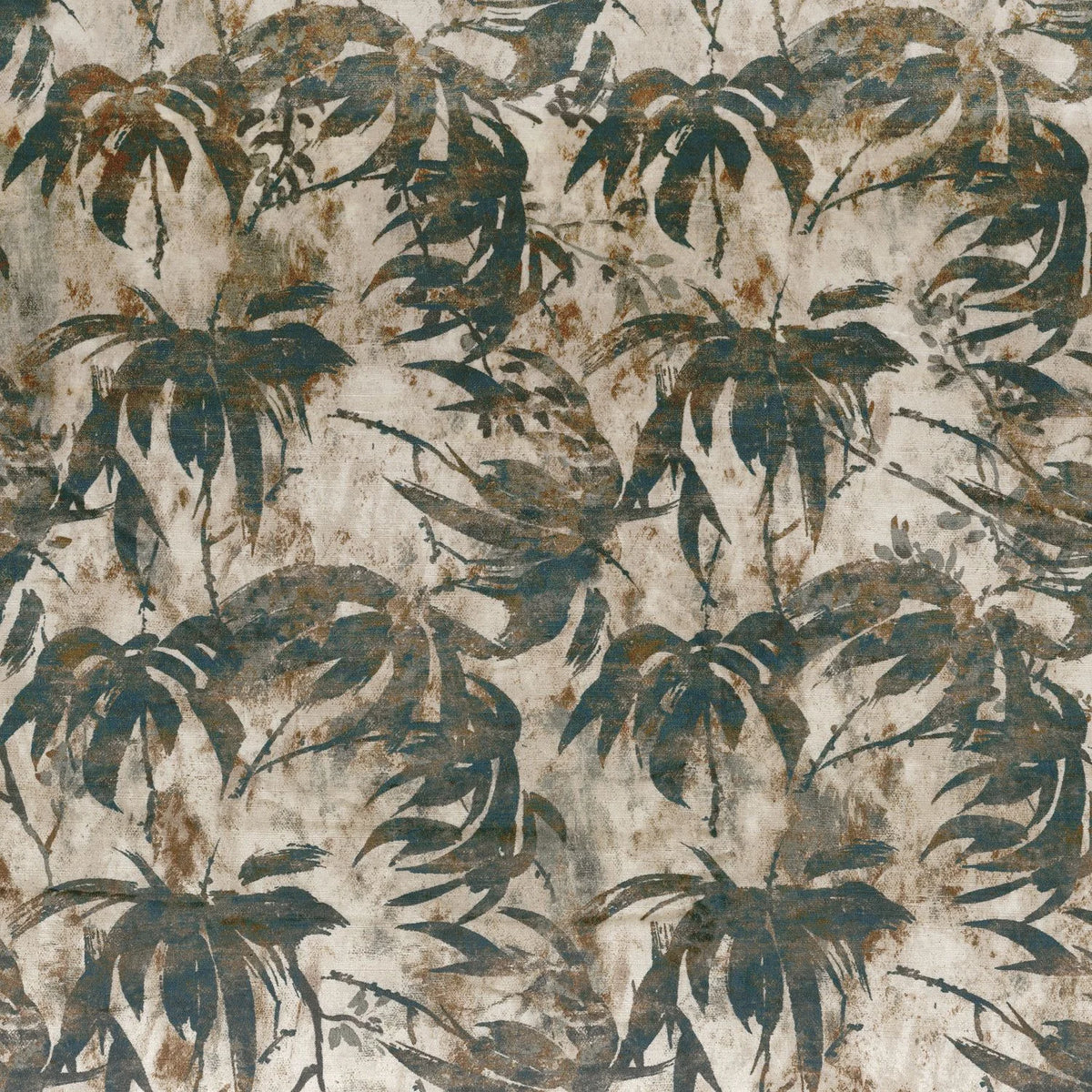 Casamance Papyrus fabric — Bleu Topaze