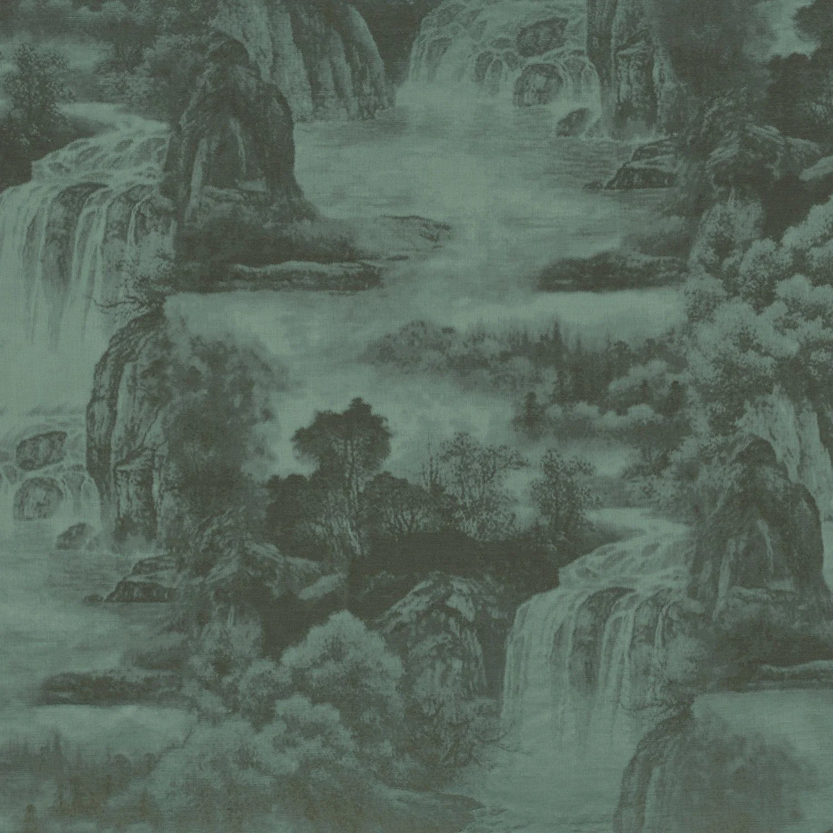 Casamance Eau Vive fabric — Vert De Gris