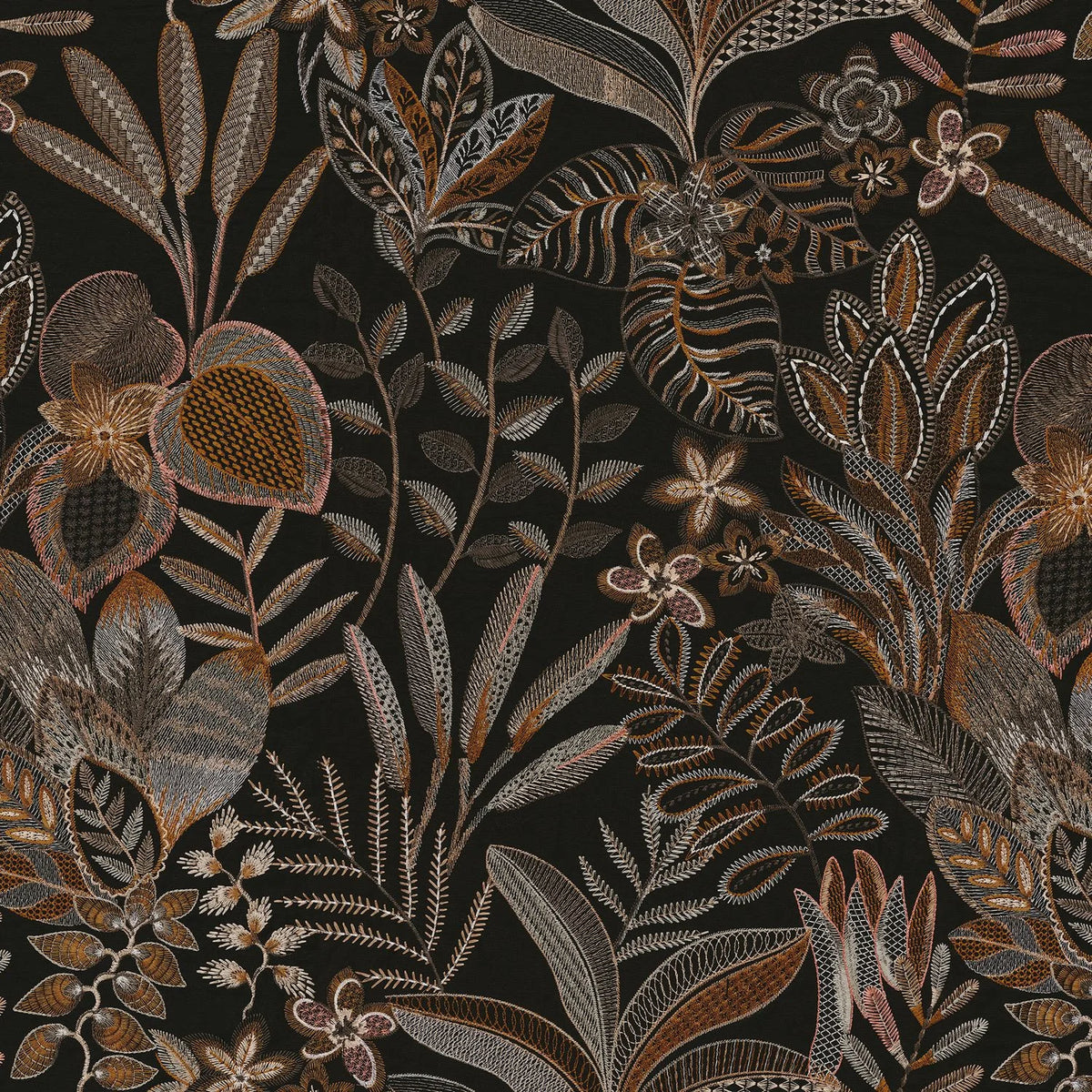 Casamance Tereshchenko fabric — Noir De Lune