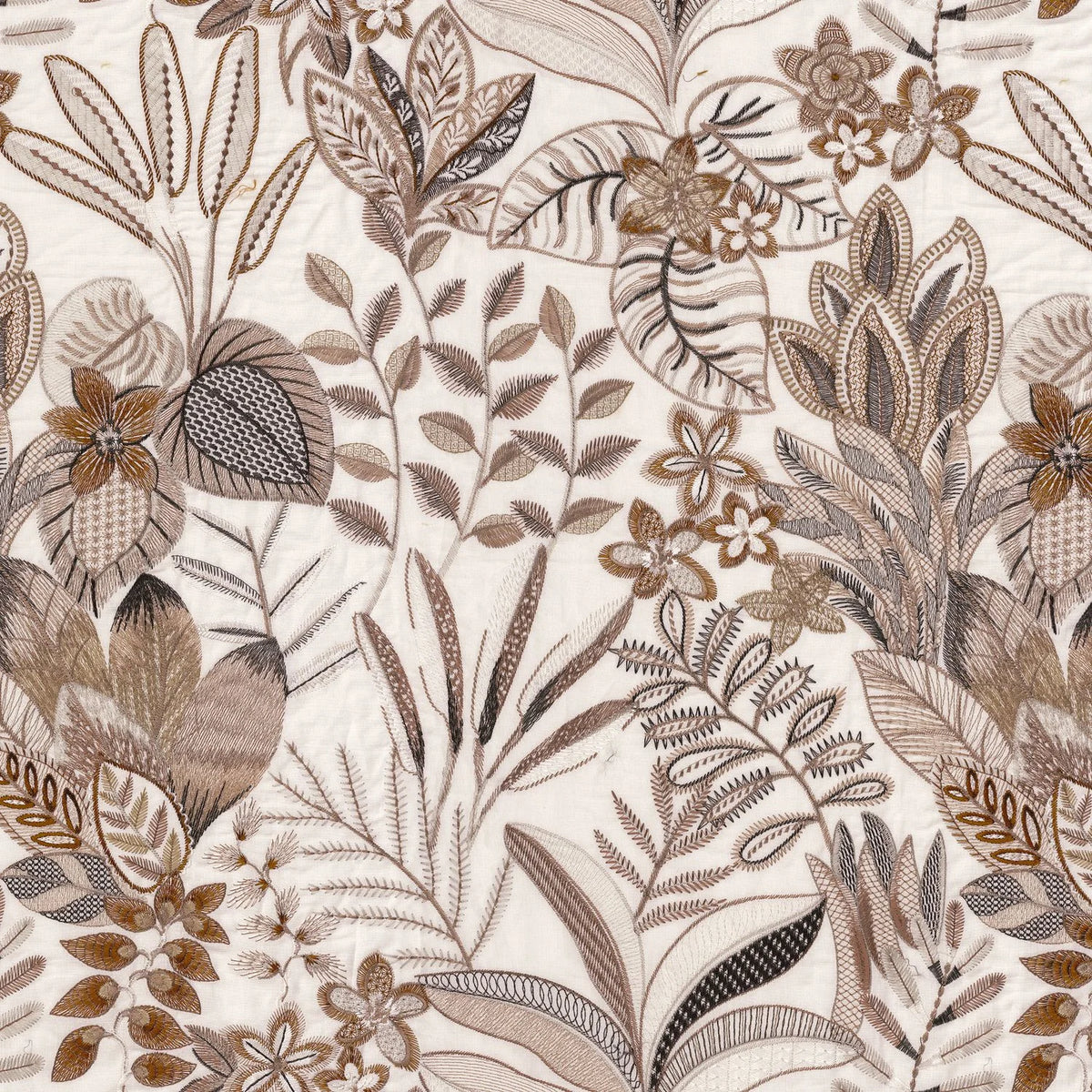 Casamance Tereshchenko fabric — Nacre / Mordore
