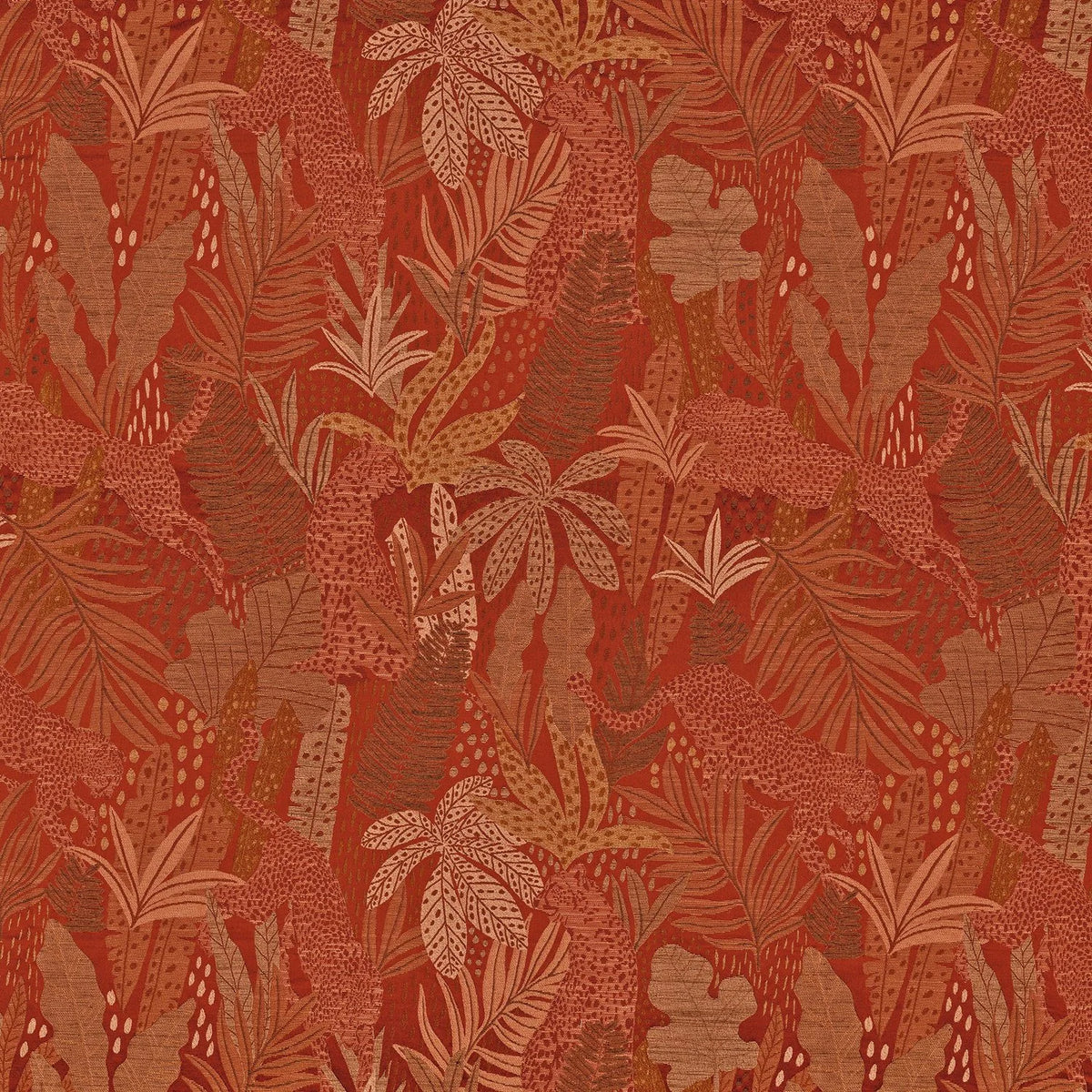 Casamance Panthere fabric — Orange Brûlee