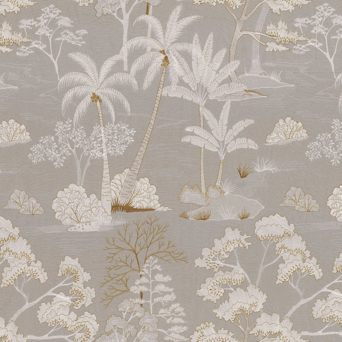 Casamance Larimar fabric — Gris Perle