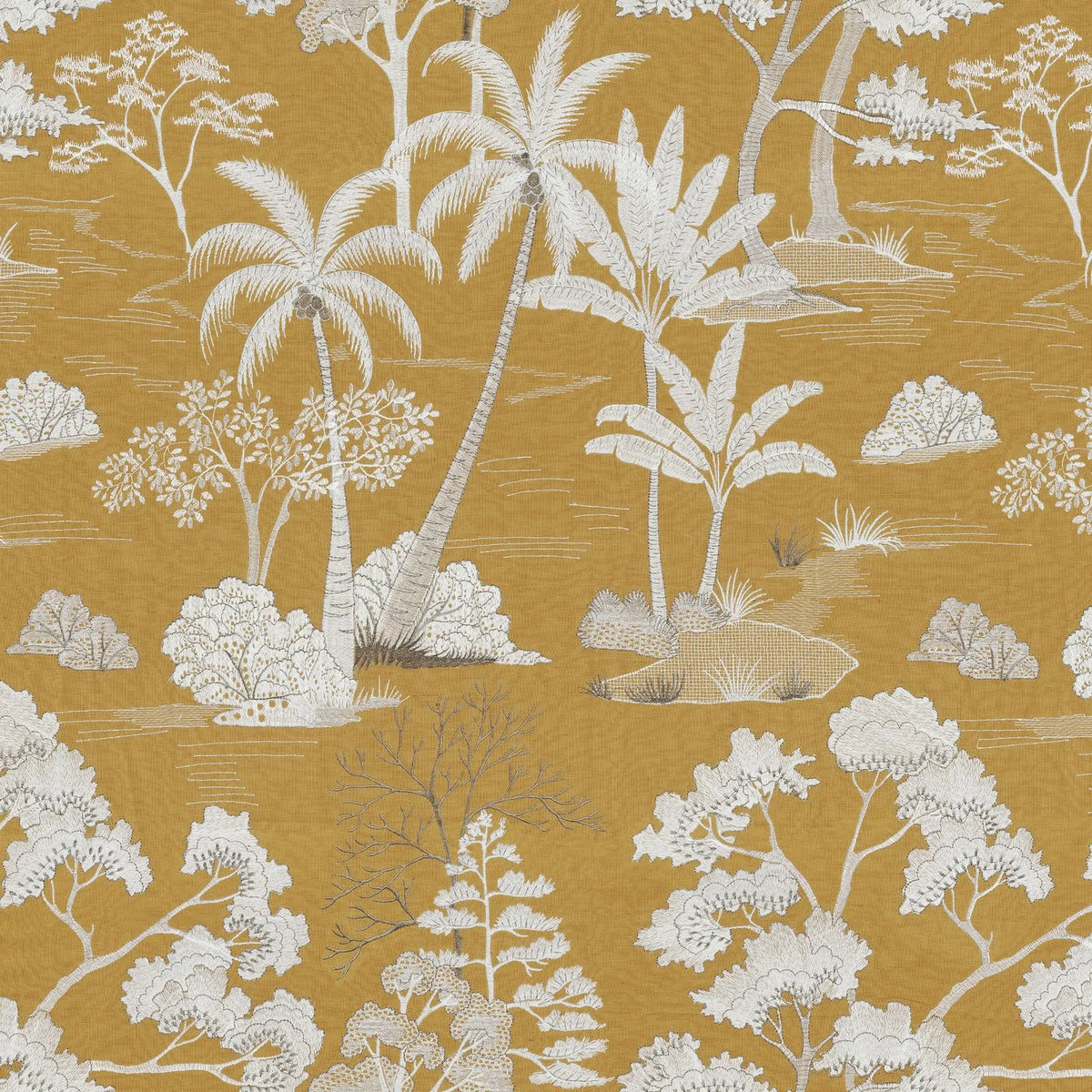 Casamance Larimar fabric — Jaune Or