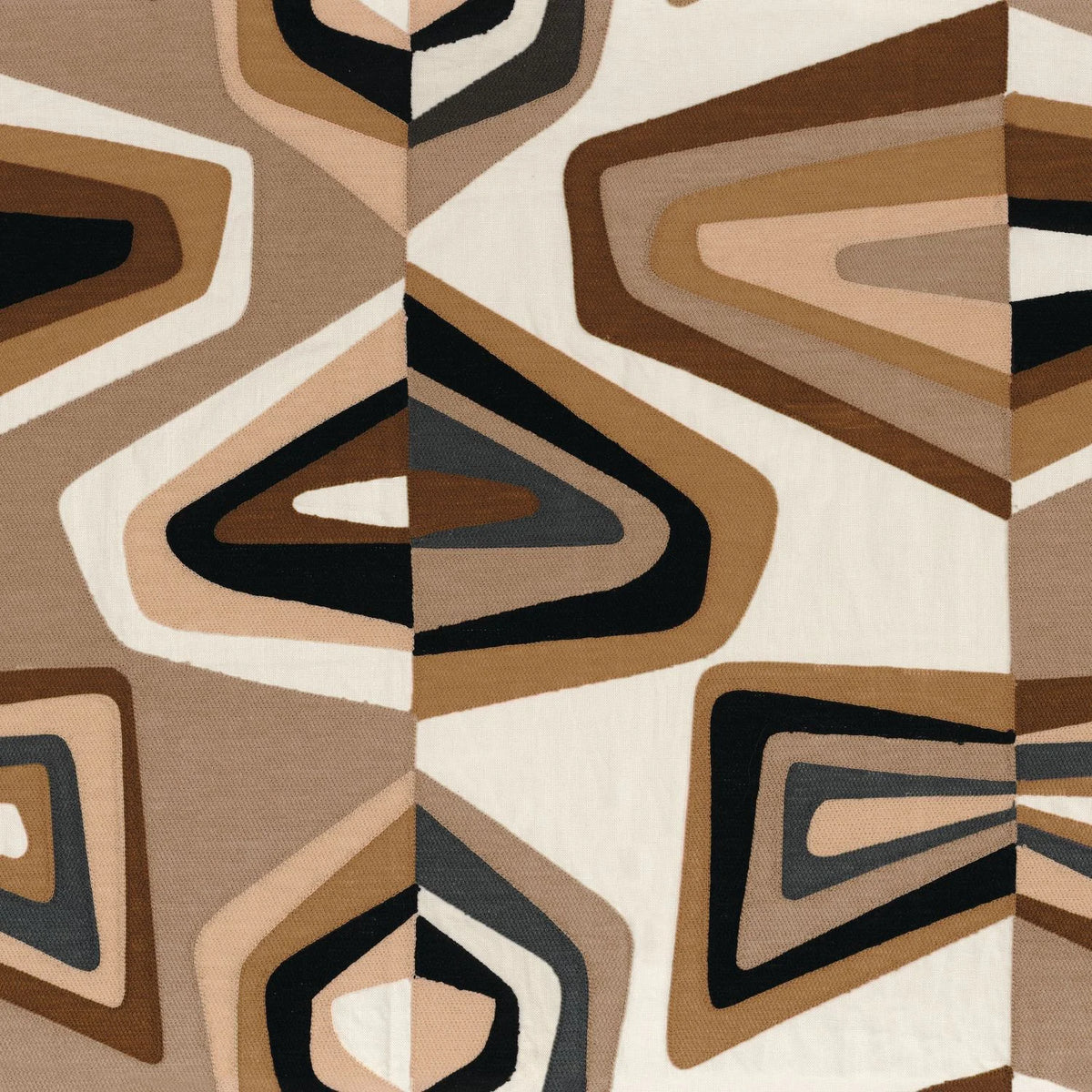 Casamance West Dream fabric — Praline Noir
