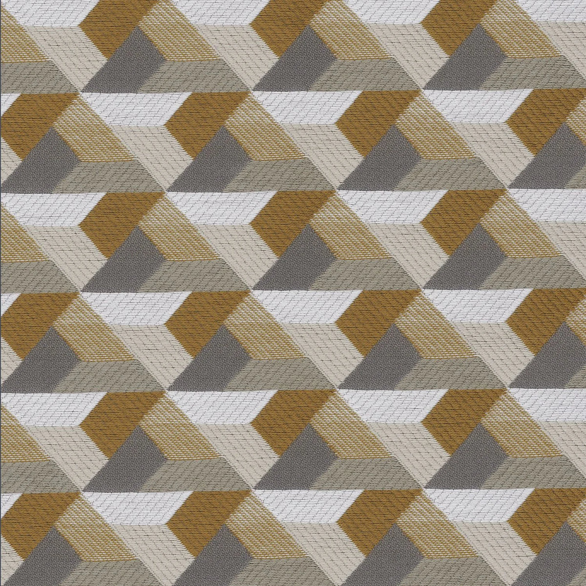 Casamance Ragtime fabric — Blanc Petale / Beige Taupe