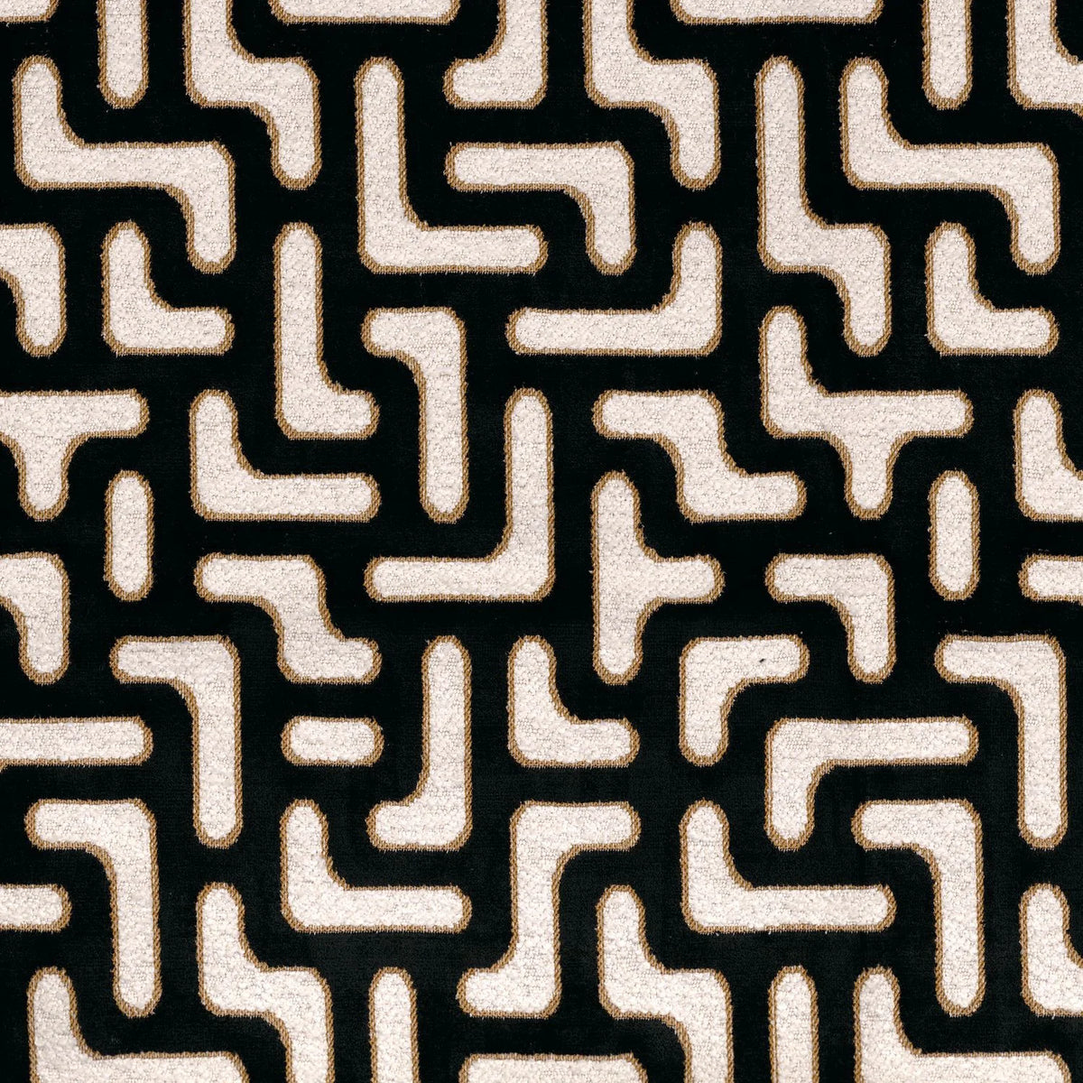Casamance Bryce fabric — Noir