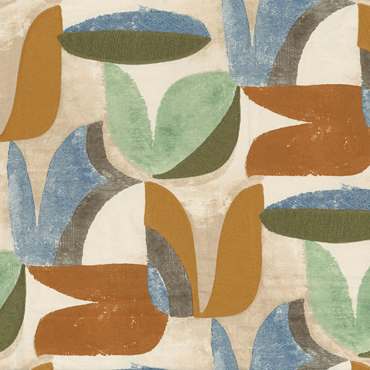 Casamance Lovesong fabric — Moutarde Olive