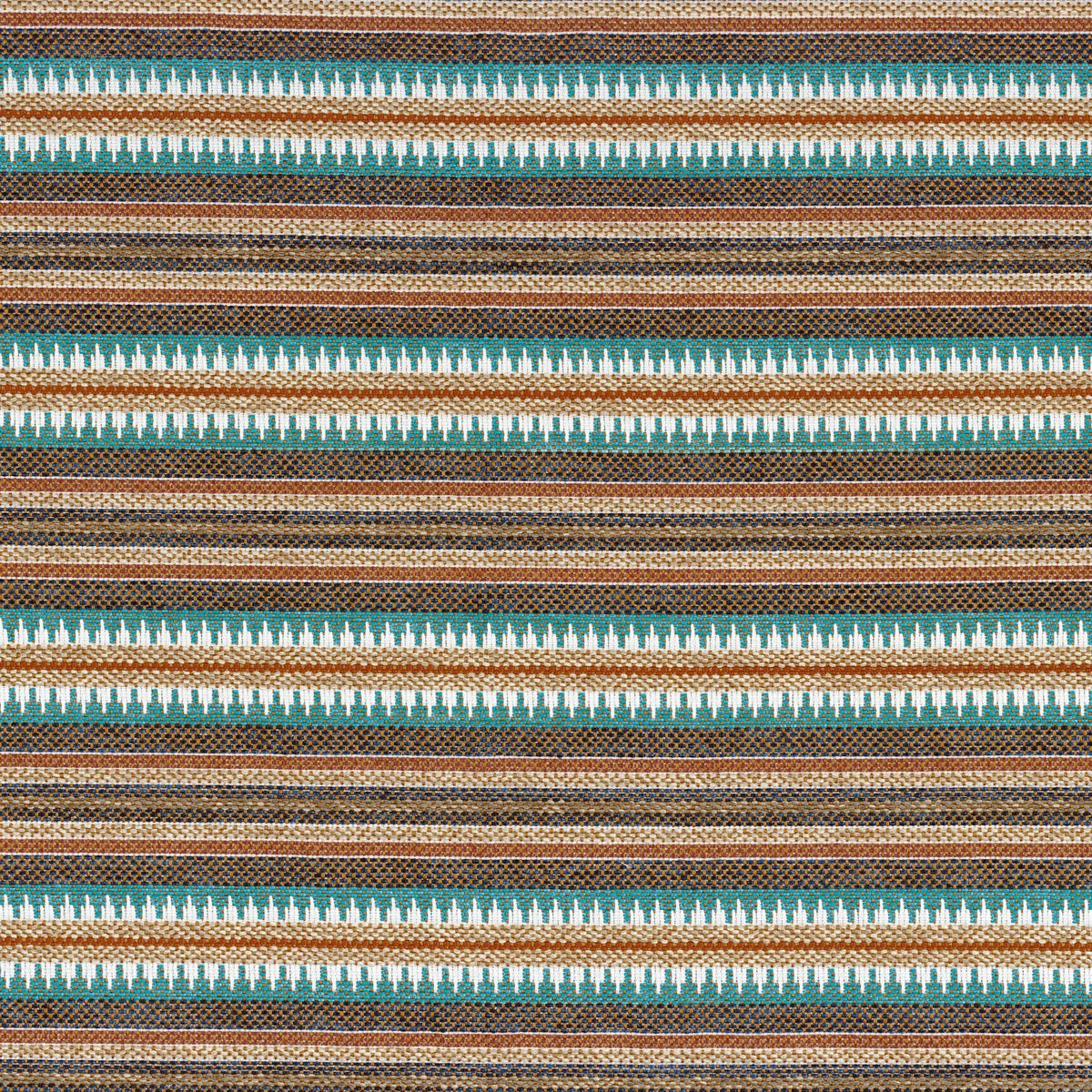 Casamance Serapes fabric — Turquoise Marine