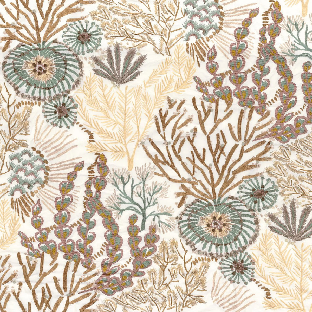 Casamance Moana fabric — Céladon Vanille