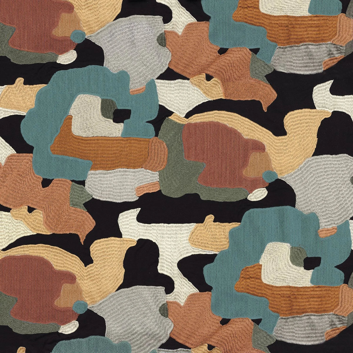 Casamance Parade fabric — Acajou Acier
