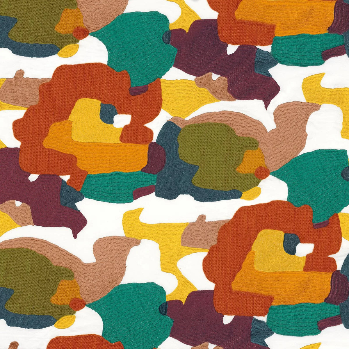 Casamance Parade fabric — Orange Brulee Topaze