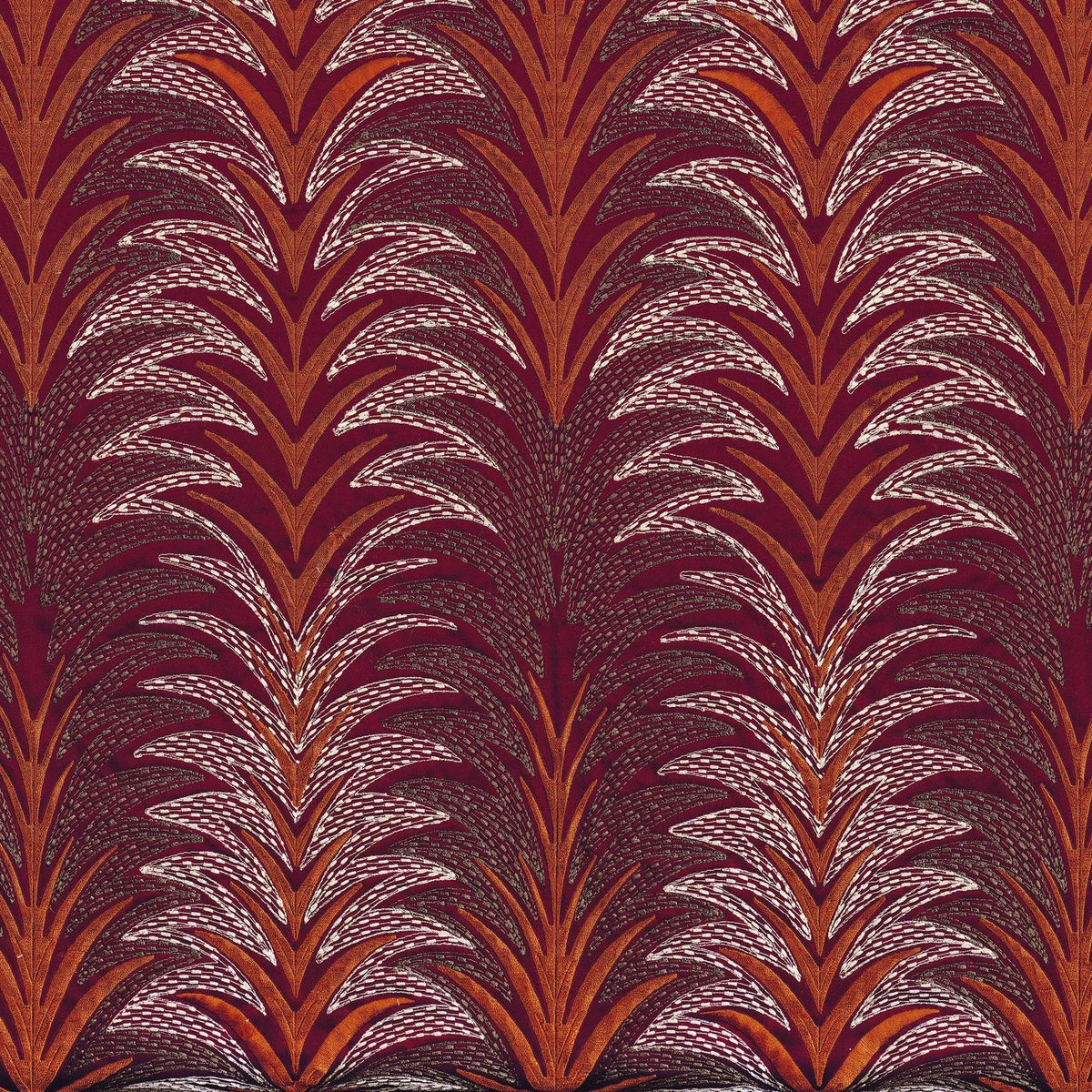 Casamance Belle Etoile fabric — Bordeaux