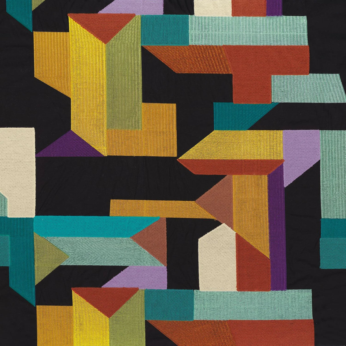 Casamance Polychromie fabric — Acajou Acier