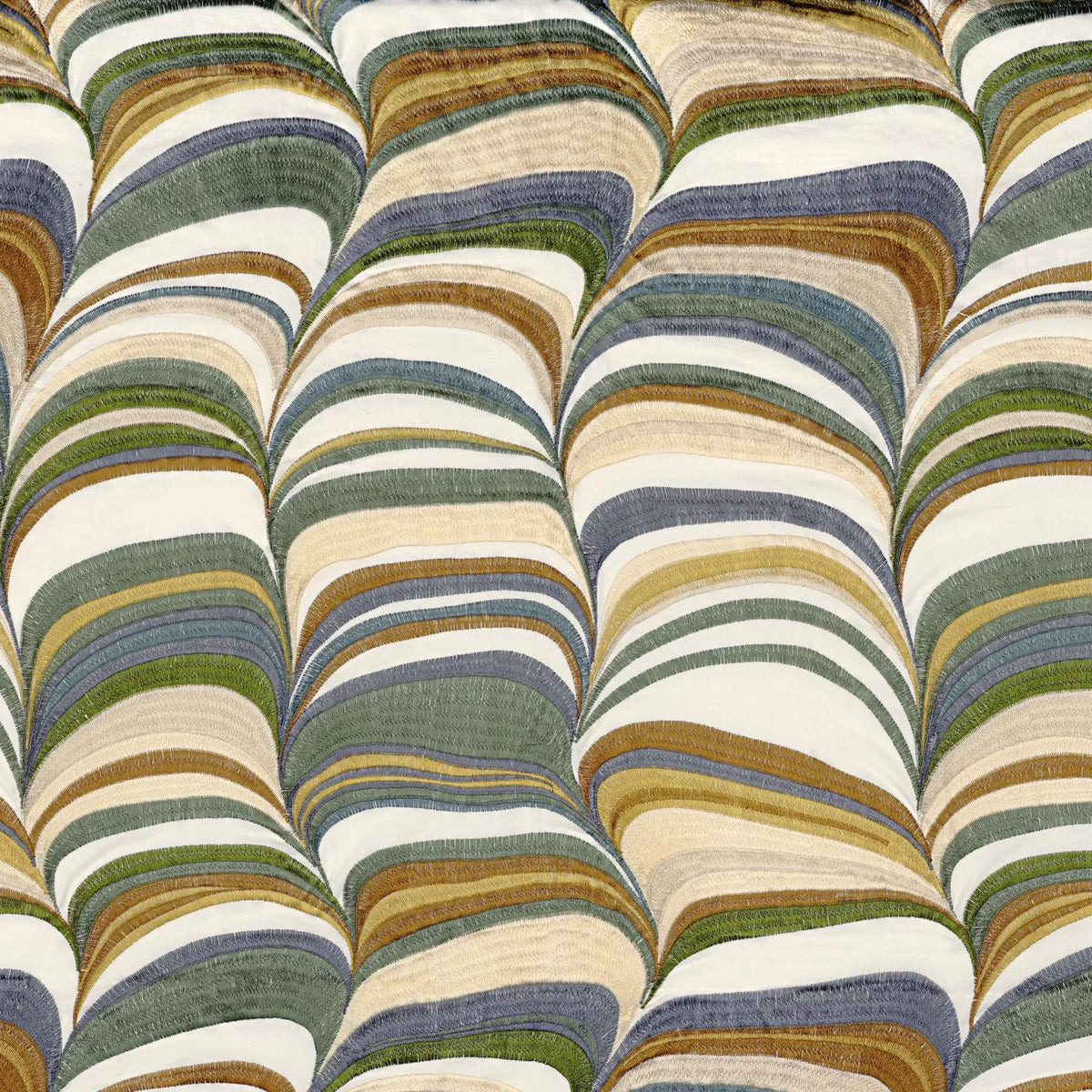 Casamance Strates fabric — Bronze Olive