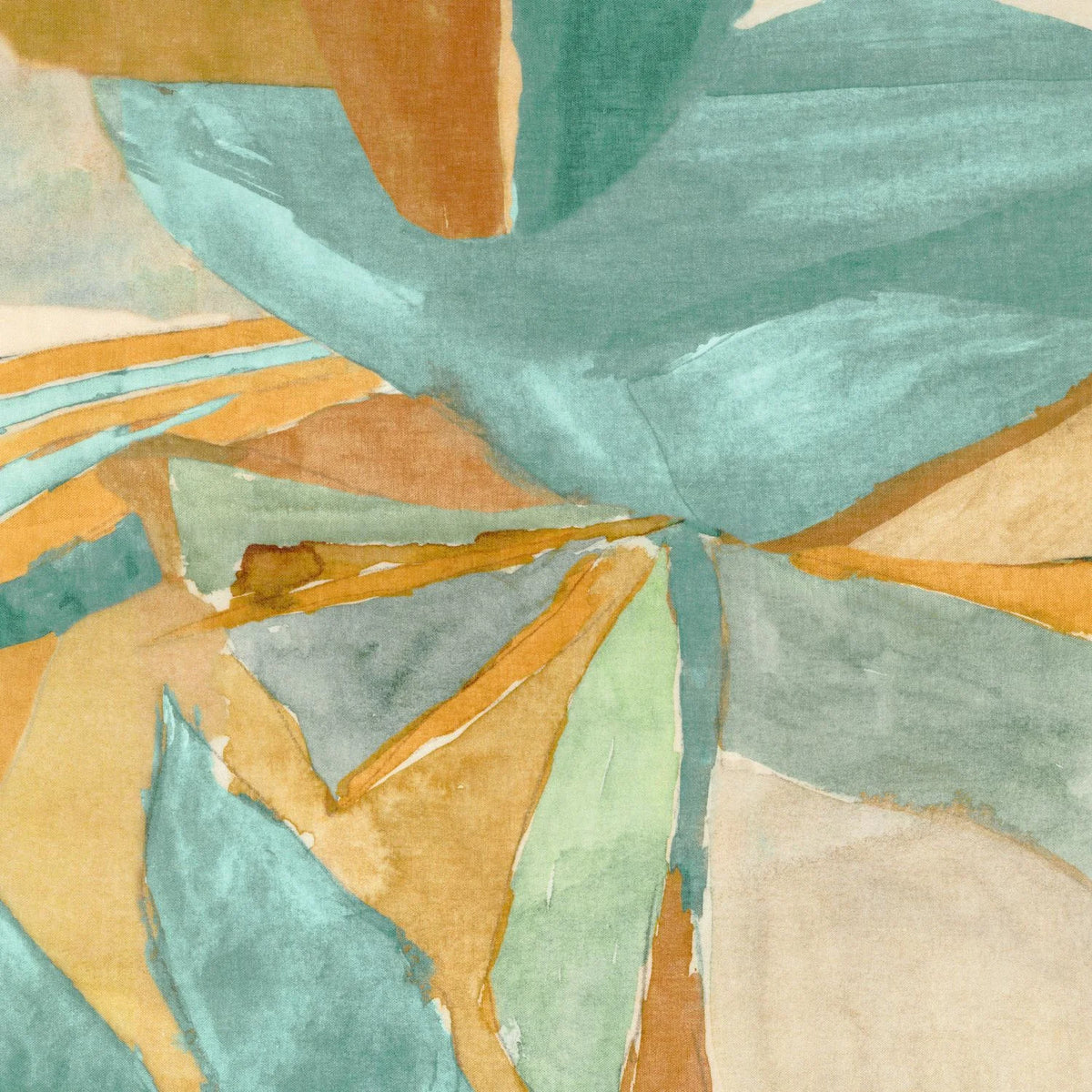 Casamance Vallees Suspendues fabric — Bleu Persan Ambre