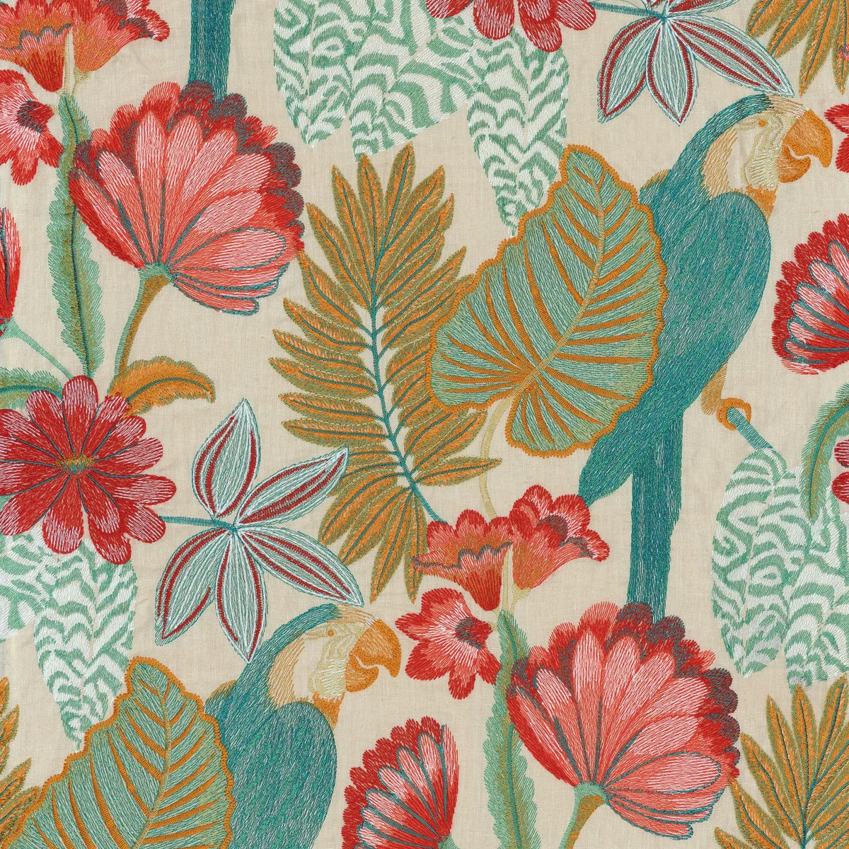 Casamance Arapsodie fabric — Naturel Multico