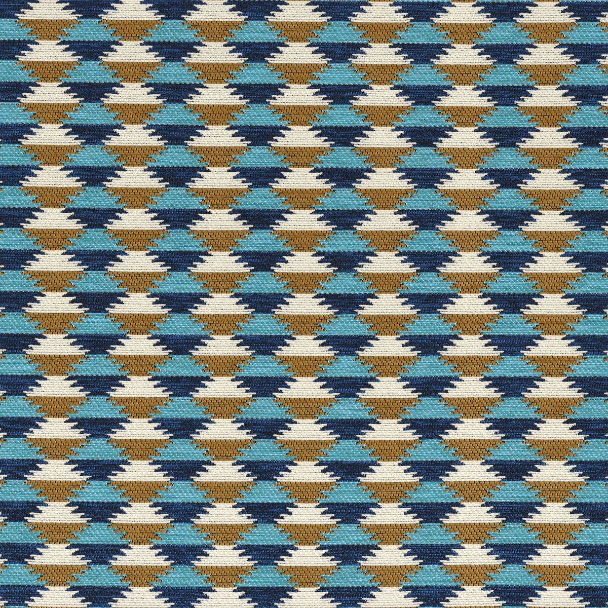 Casamance Moki fabric — Ocre Turquoise