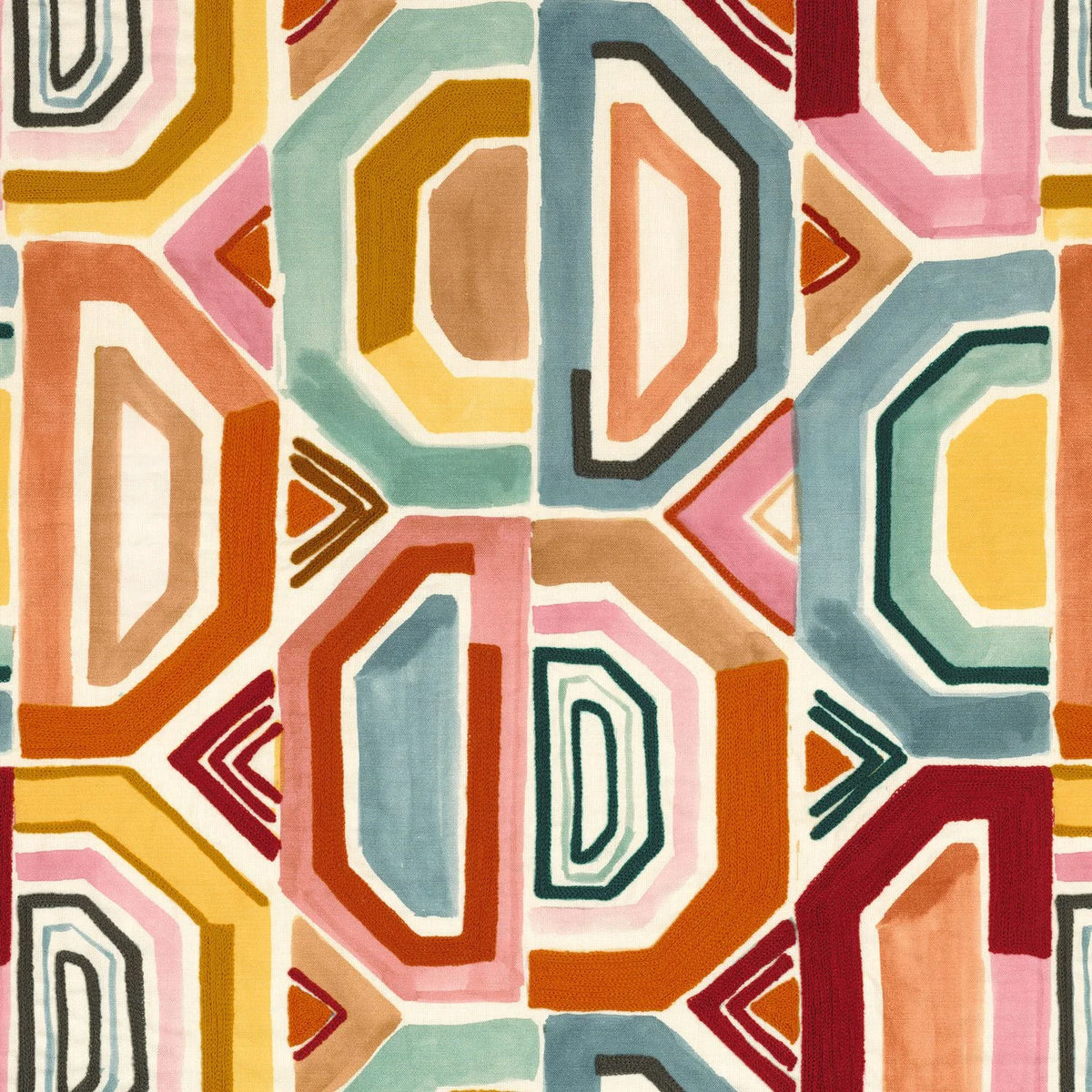 Casamance Mahlangu fabric — Multicolore